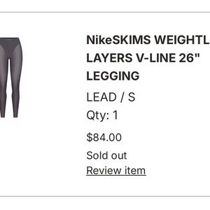 NikeSKIMS Weightless Layers V-Line Legging - Lead